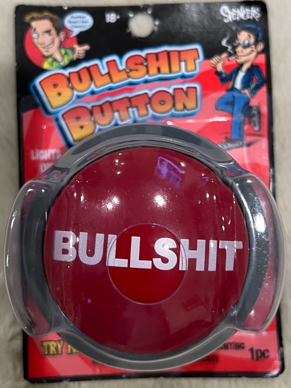 Spencer's Red "Bullshit" Button